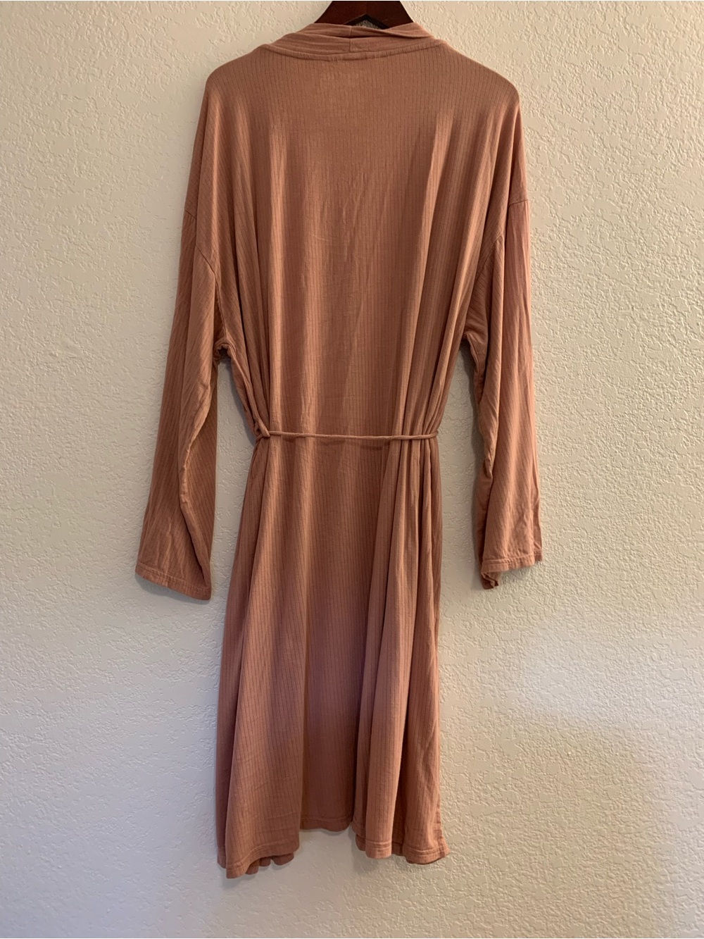 Danskin Rayon Ribbed Open-Front Robe in Blush Pink | L - Picture 10 of 10